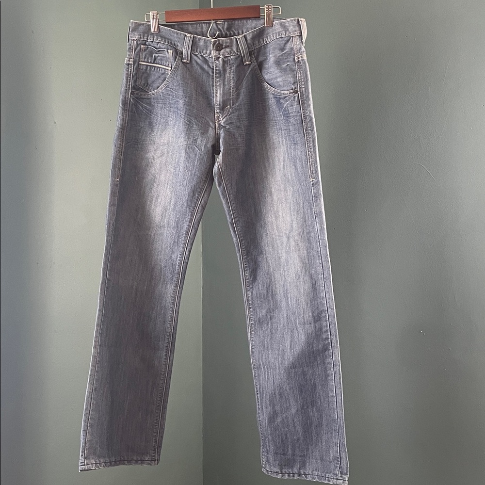 Rare Levi’s 560 Black Jeans Unique Dual Back Pocket Y2K W32 L34